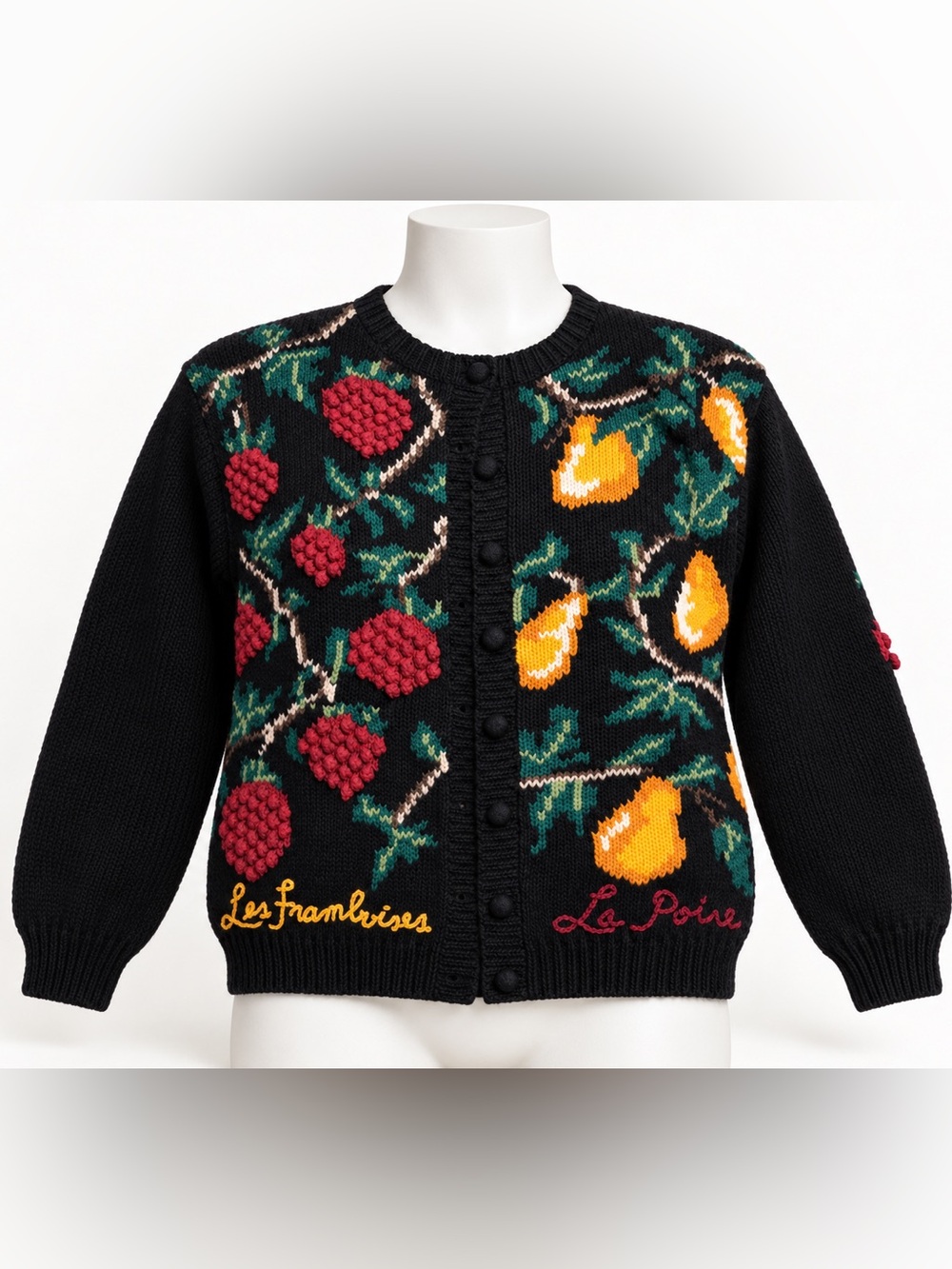 Vintage The Eagle’s Eye Fruit Embroidered Cardigan, Size M